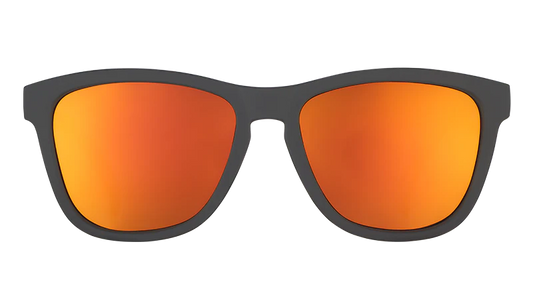 goodr OG Whiskey Shots with Satan Sunglasses - Black w/ Amber