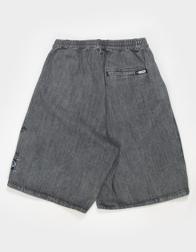 Mista Slub Elastic Short - Washed Black