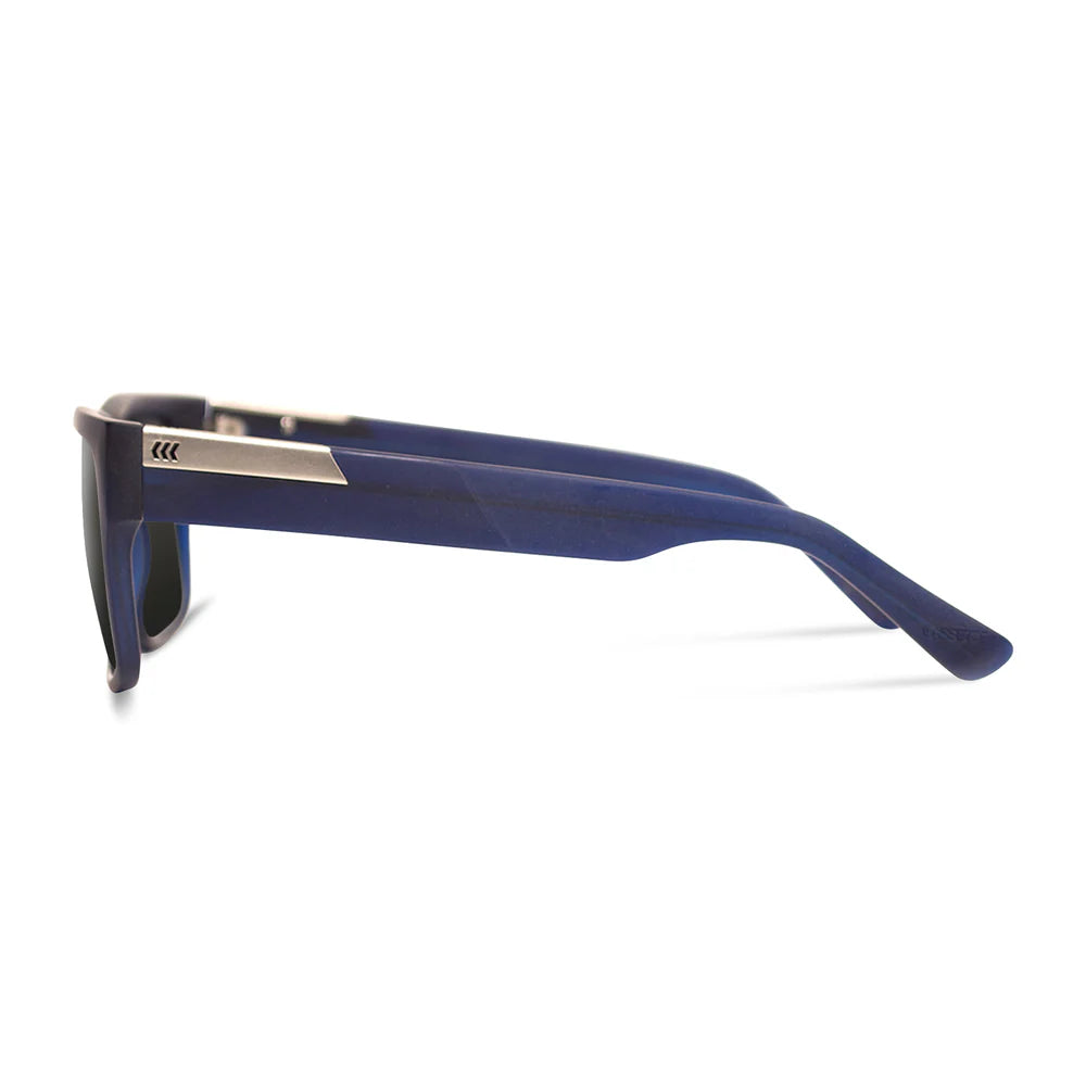 Cassette Optics Stockholm Sunglasses - Matte Navy / Smoke Polarized Lens