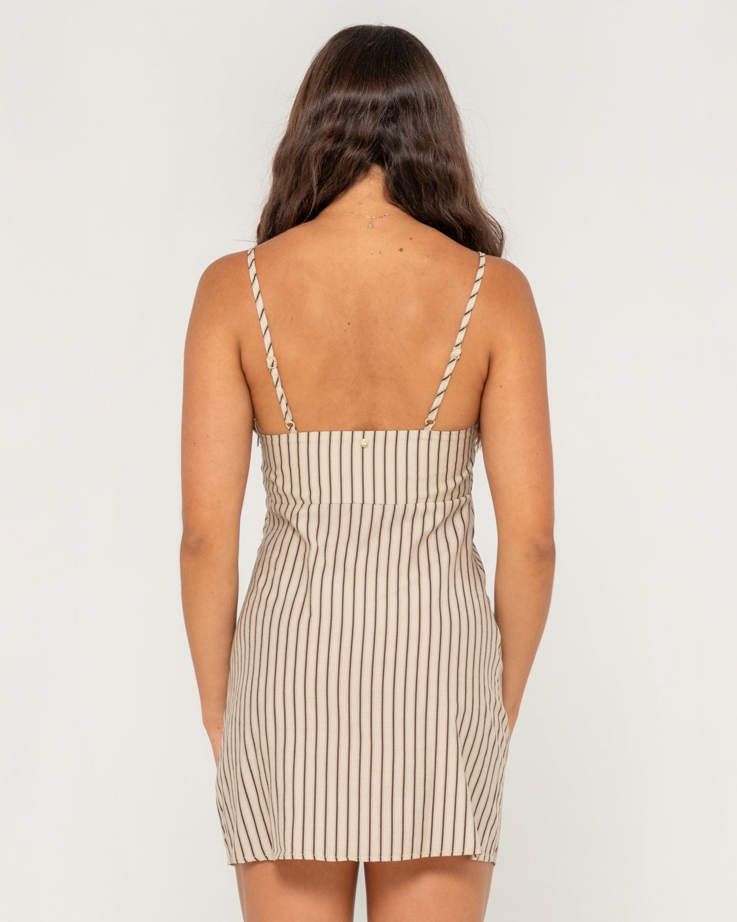 Sandy Stripe Mini Dress - Oatmeal Stripe
