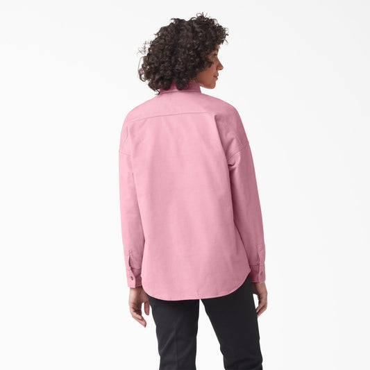 Dickies Women's Halleyville Oversized Corduroy Shirt - Foxglove Pink