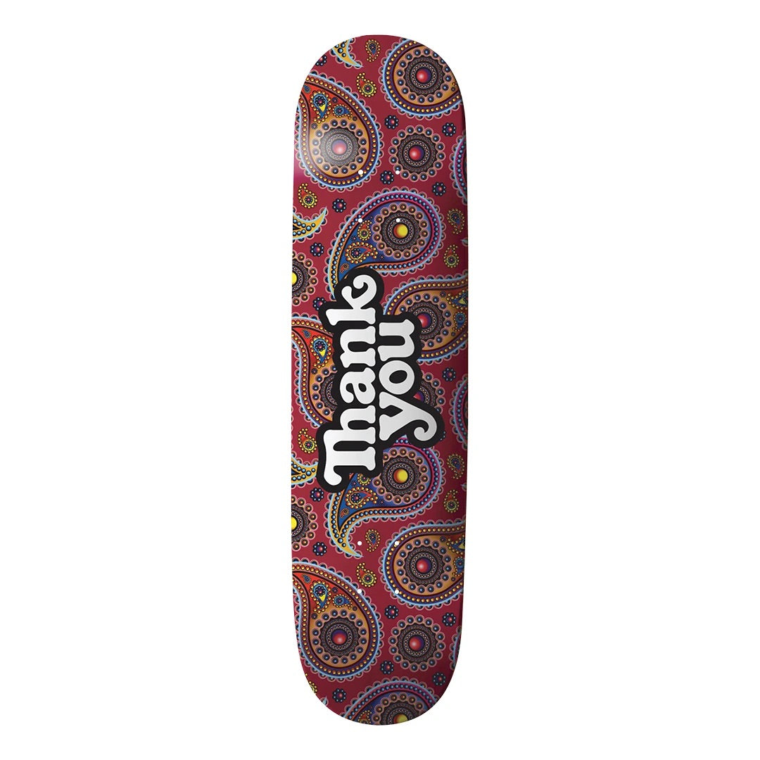 Thank You Skate Co. Paisley Logo Deck 8.0