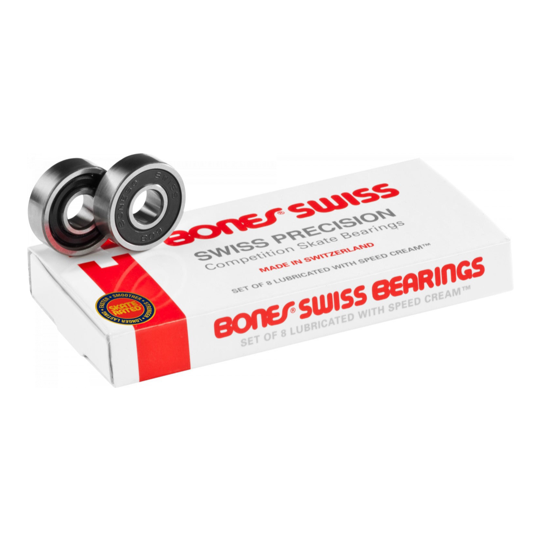Bones Swiss Precision Skateboard Bearings (8 Pack)