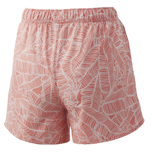 Huk Womens Pursuit Volley Short - Linear Leaf Desert Flower