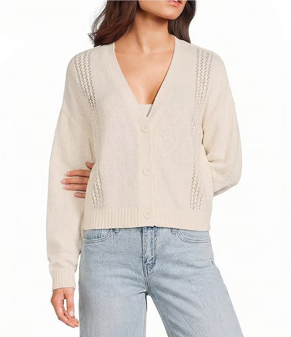 Coastline Longsleeve Cardigan - Cream