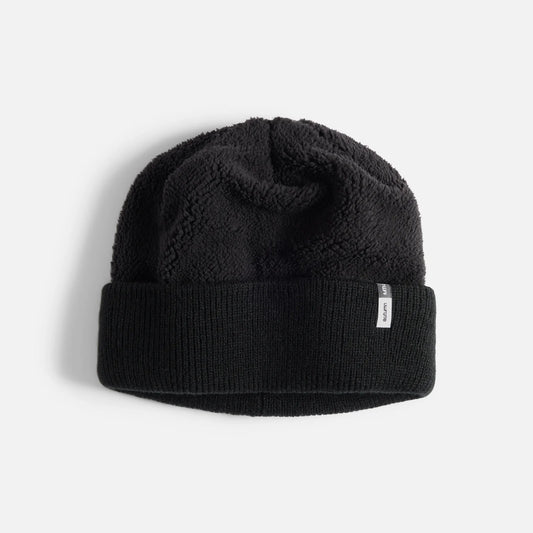 Autumn Reverse Fleece Beanie Black