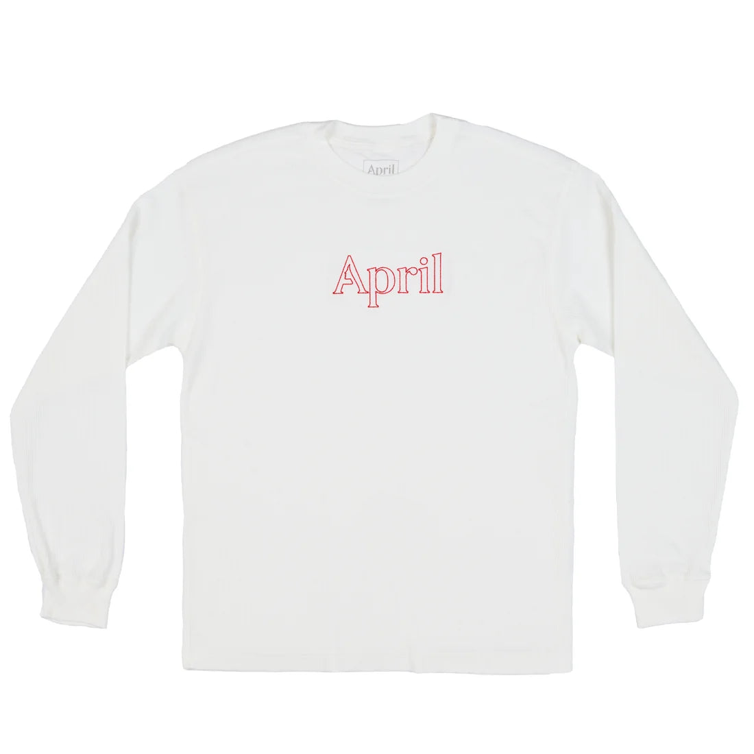 April Skateboarding Thermal L/S - White/Red