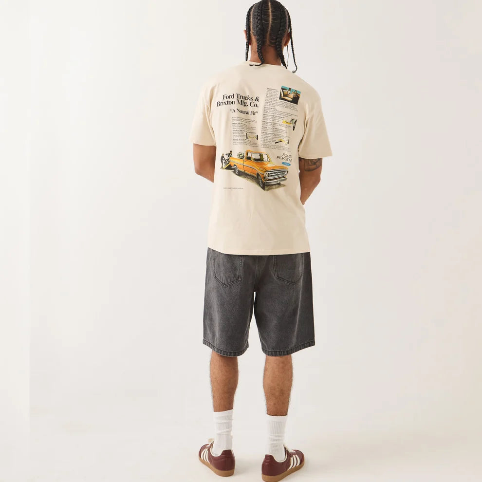 Brixton x Ford 71’ Pickup Tee - Wimbledon White