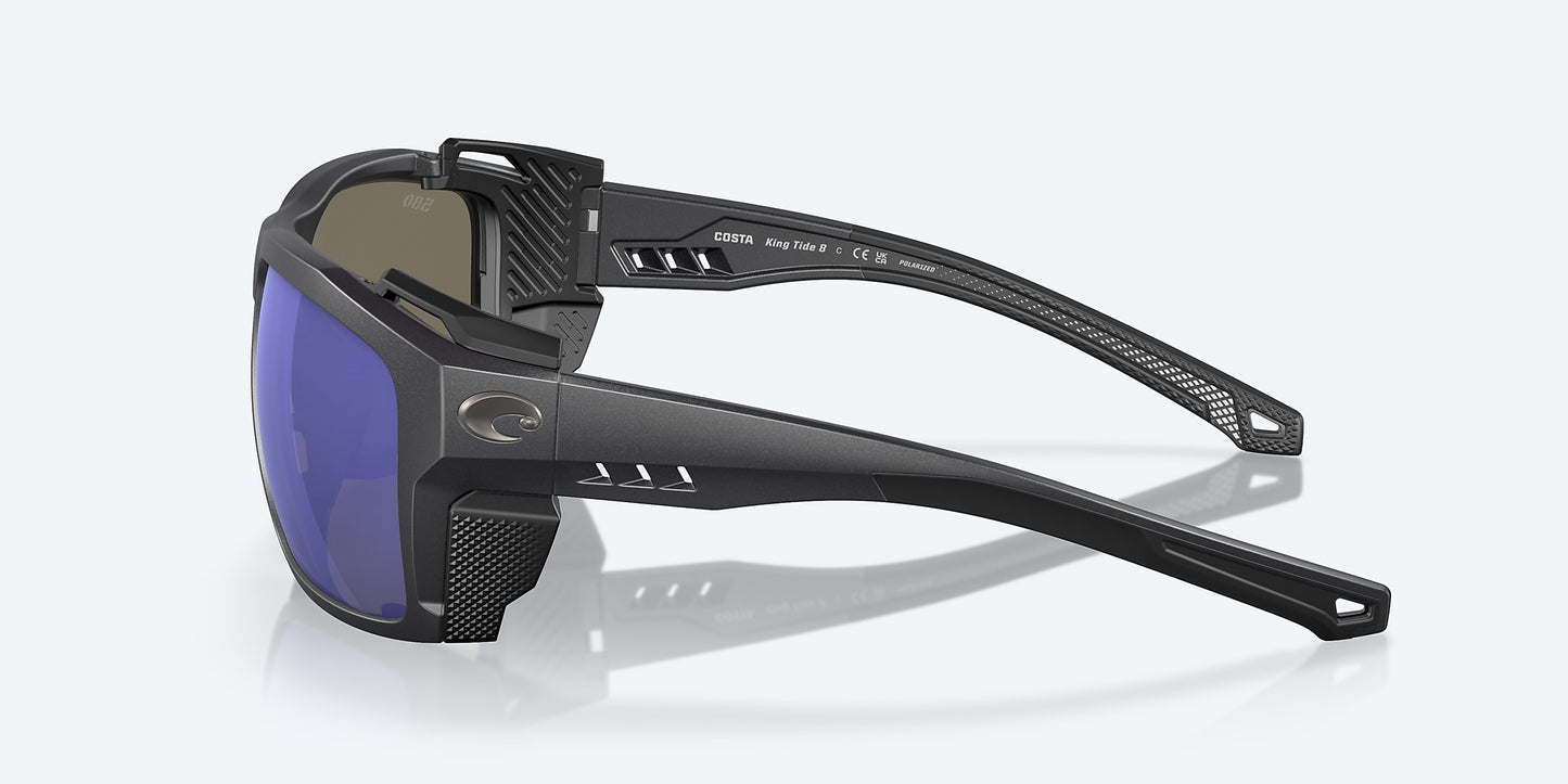 King Tide 8 Black Pearl Sunglasses - Blue Mirror 580G