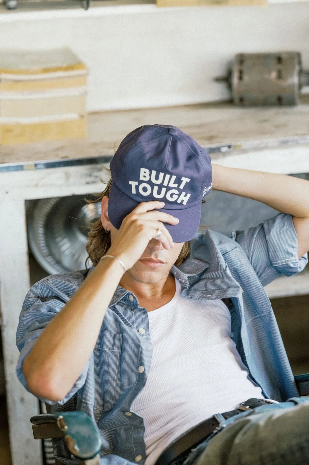 Brixton x Ford Built Tough Hat - American Navy