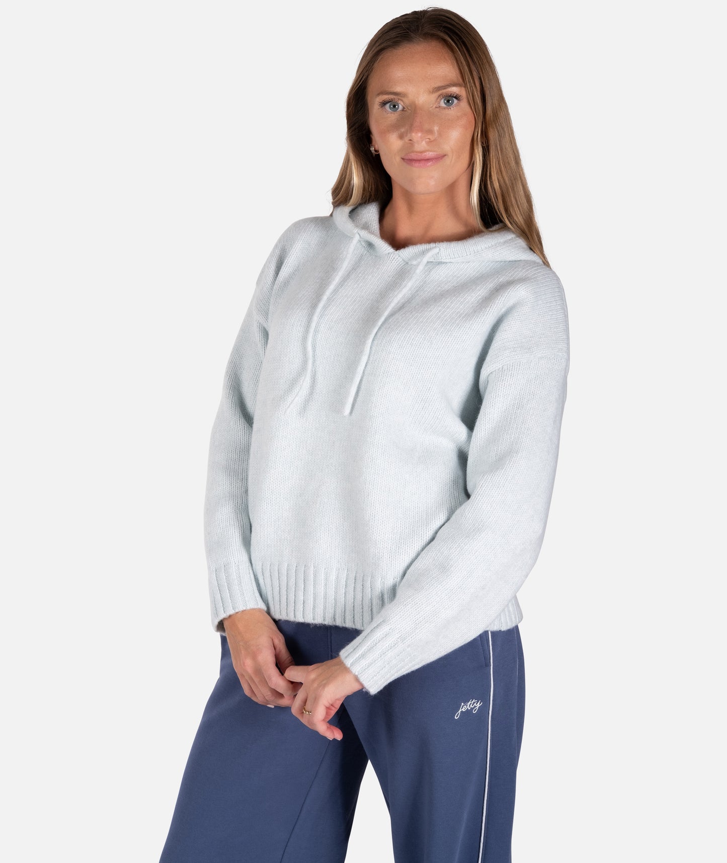 Beacon Jersey Hoodie - Light Blue