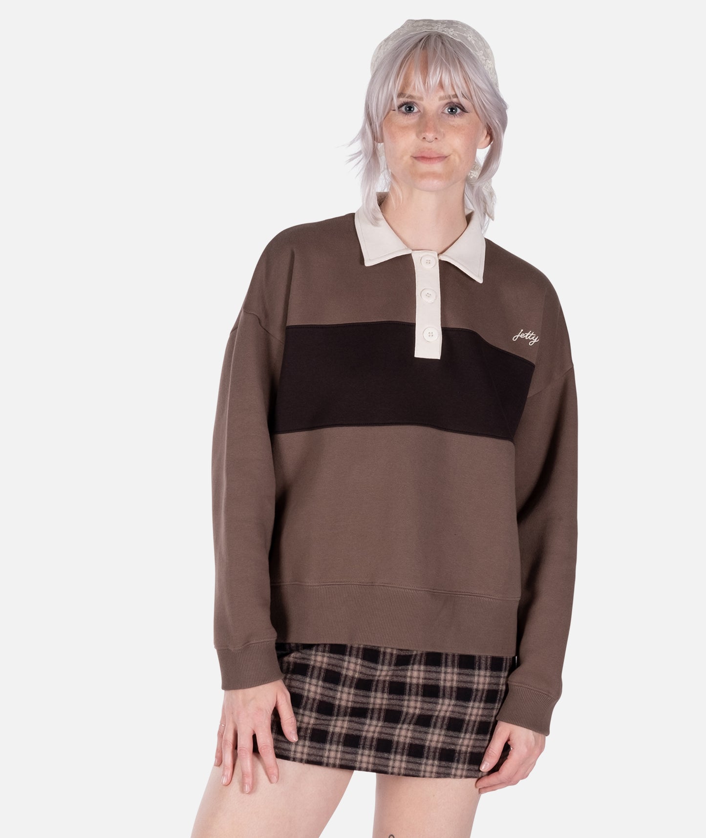 Jetty Leah Rugby Fleece - Brown