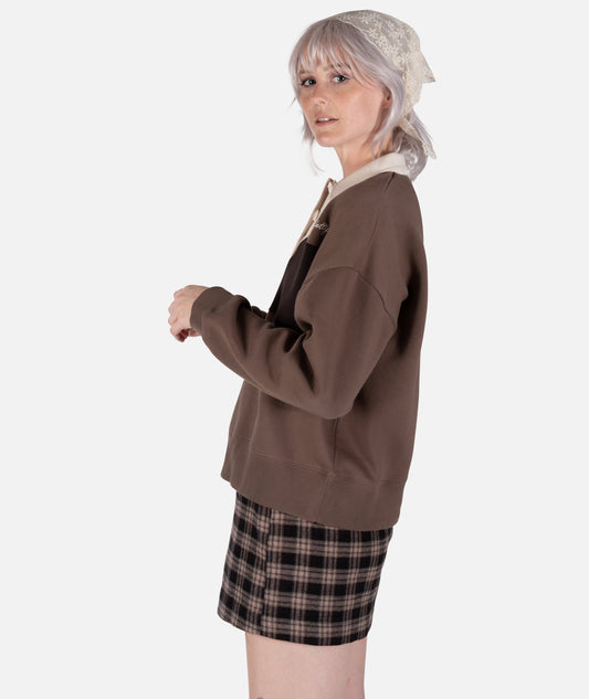 Jetty Leah Rugby Fleece - Brown