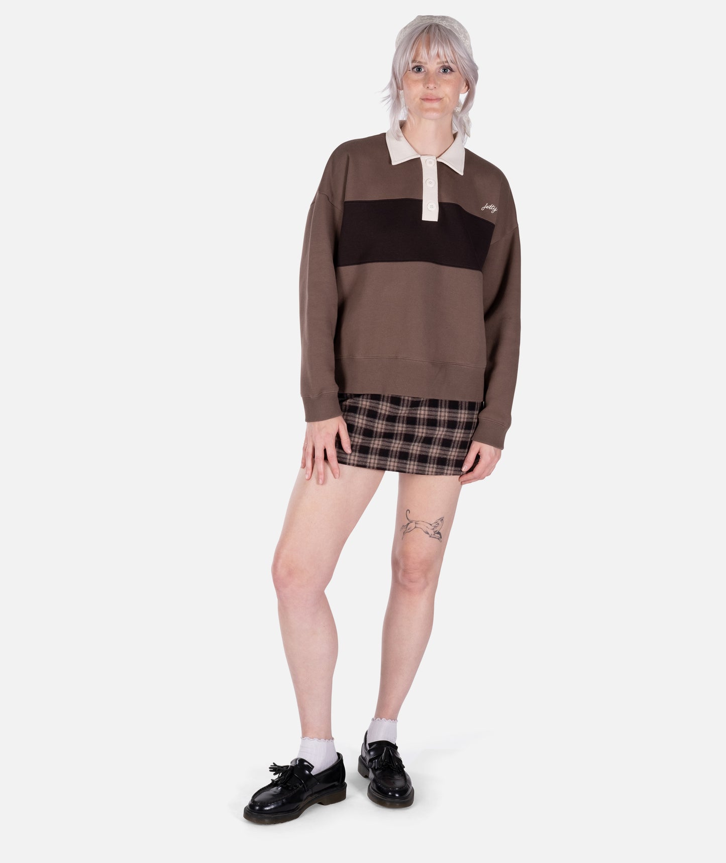 Jetty Leah Rugby Fleece - Brown