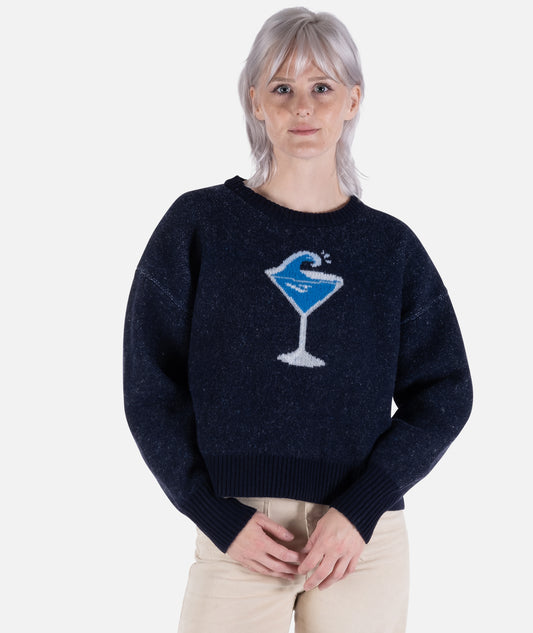 Jetty SeaTini Jacquard Sweater - Navy