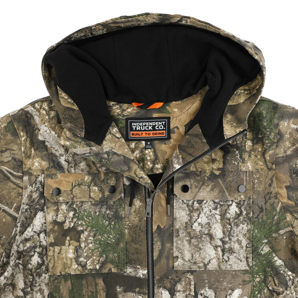 Independent BTG Hooded Canvas Work Jacket - Real Tree Camo