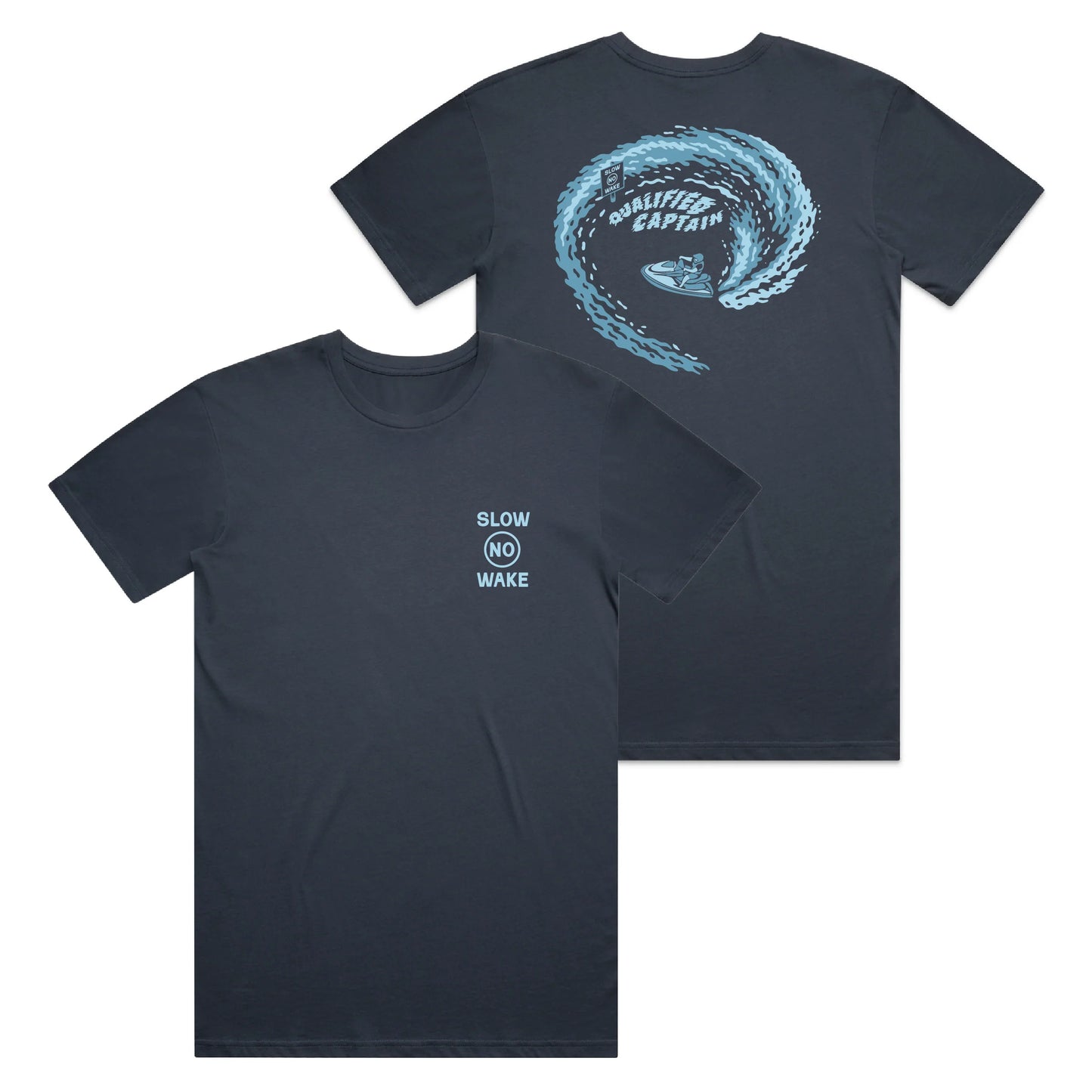 TQC No Wake Tee - Blue Fin