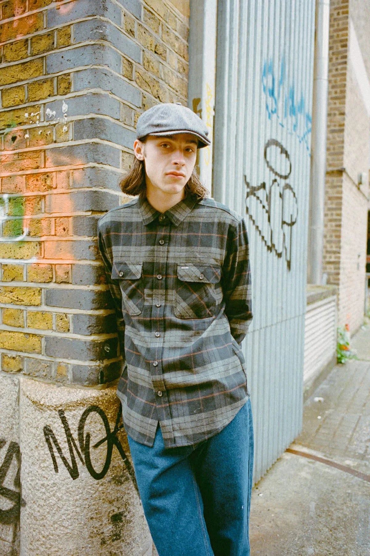 Brixton Bowery Flannel - Black/Charcoal