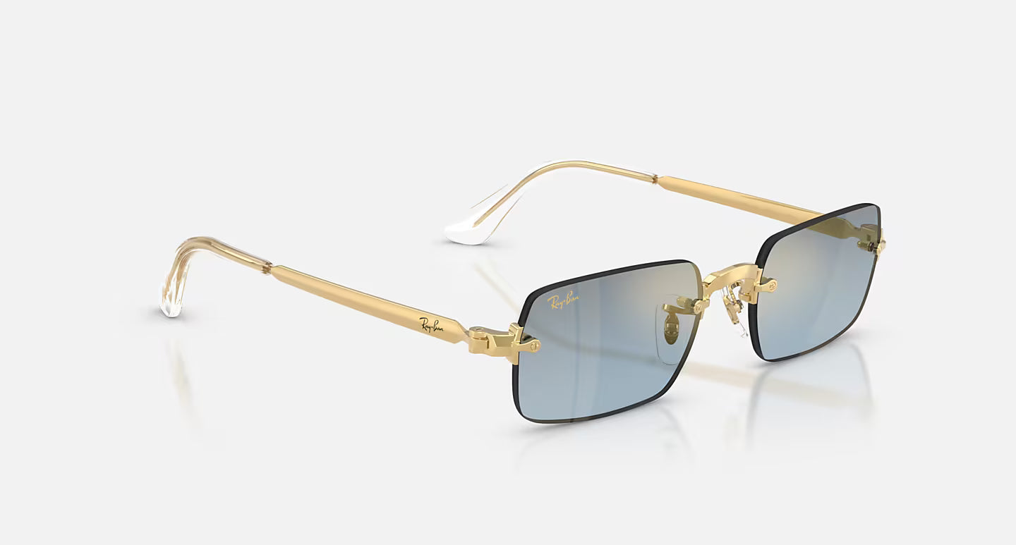 RB3928 by A$AP Rocky Polished Arista Gold w/ Blue Gradient Dark Grey Lens