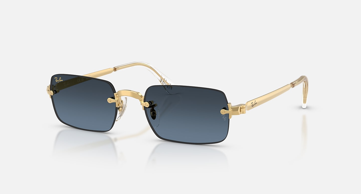 RB3928 by A$AP Rocky Polished Arista Gold w/ Blue Gradient Dark Grey Lens
