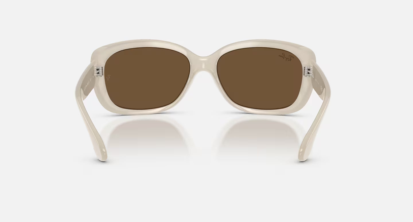 Jackie Ohh Matte Opal Ivory w/ Dark Brown Lense