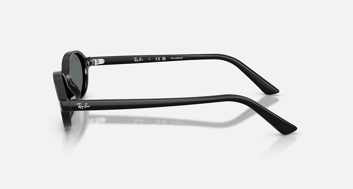 Khal Bio-Based RB4472 Polished Black Dark Grey Polarized Lens
