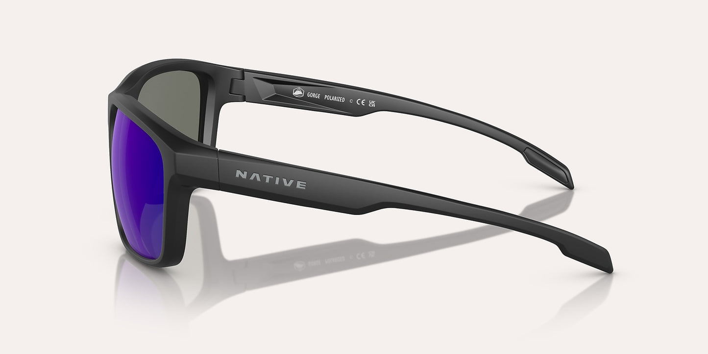 Gorge Matte Black w/ Blue Reflex