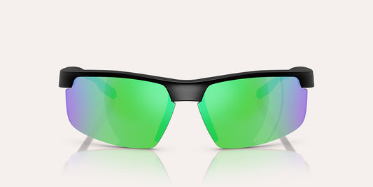 Ridge Runner Crest Matte Black w/ Green Reflex Polarized
