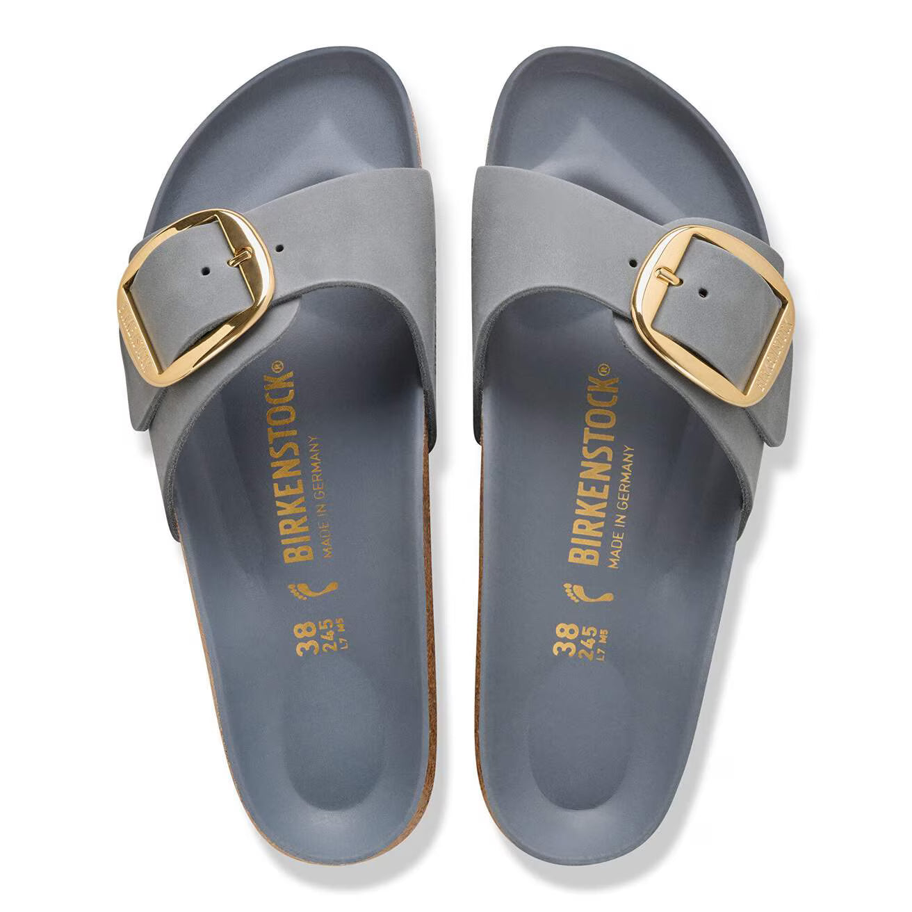 Madrid Big Buckle OIled Leather - Basalt Gray