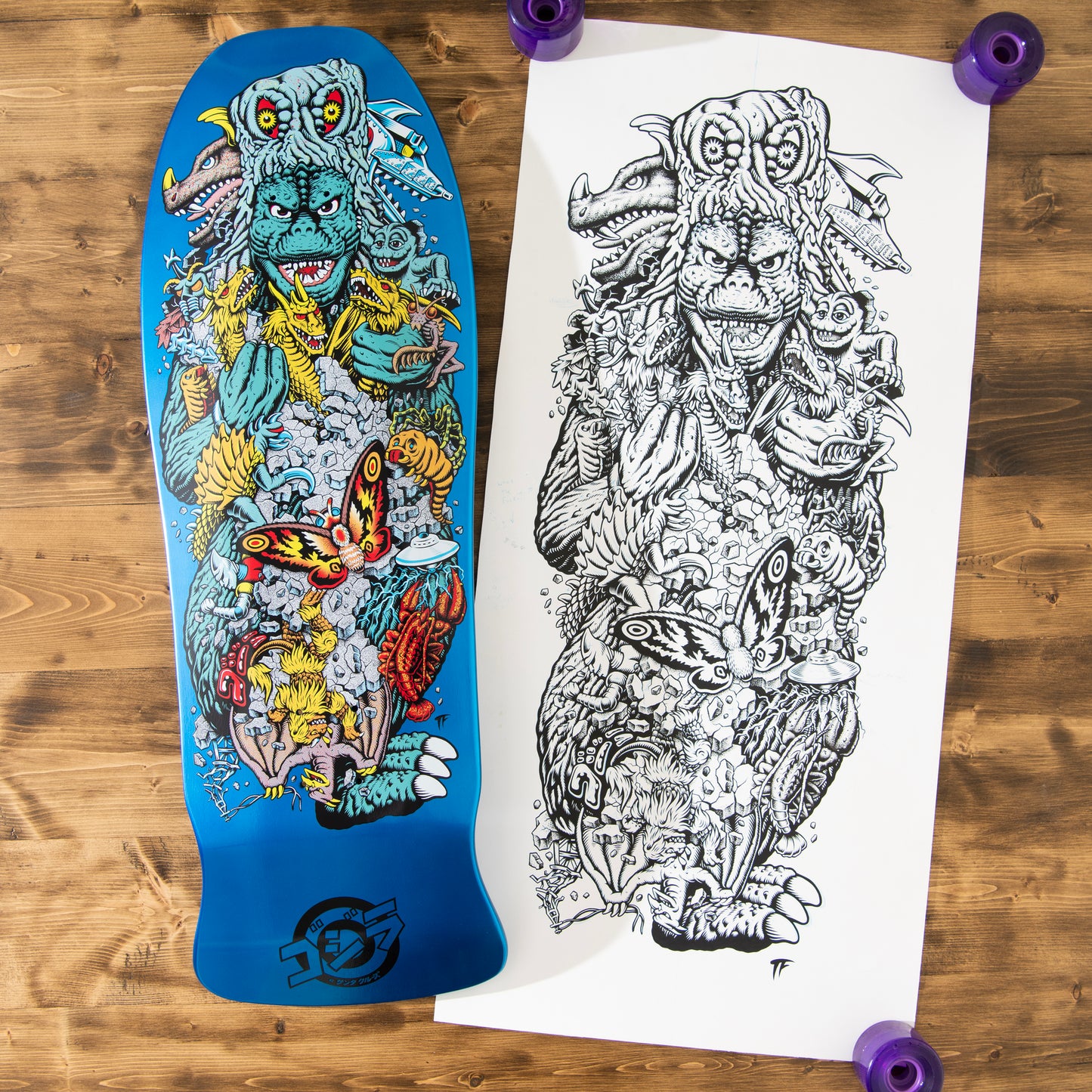 Santa Cruz Godzilla Kaiju Roskopp Deck 10.125