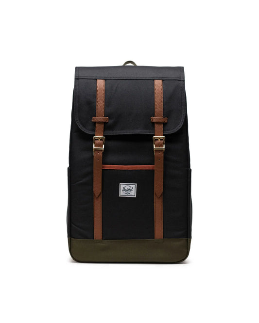 Herschel Retreat Backpack - Black/Ivy Green/Chutney