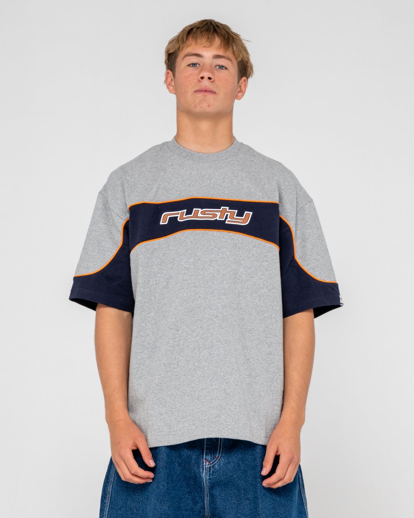 Kinetic Short Sleeve Heavy Tee - Grey Marle