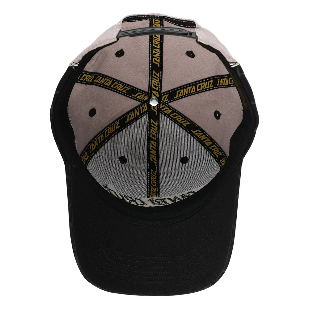 Santa Cruz Spot Chain Structured SnapBack Hat - Grey/Black