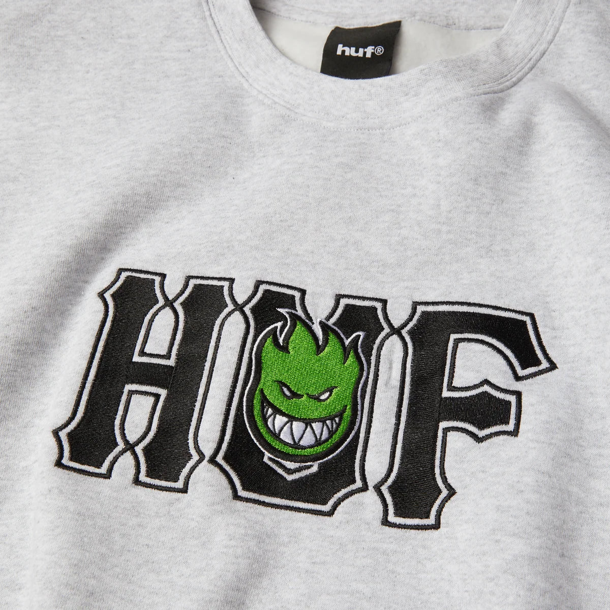 HUF x Spitfire Union Crewneck - Heather Grey