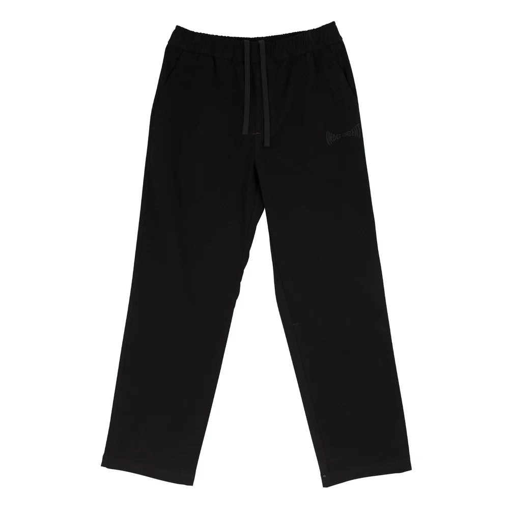 Independent Span Elastic Waist Pants - Black
