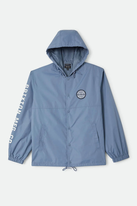 Brixton Claxton Hooded Lightweight Jacket - Slate