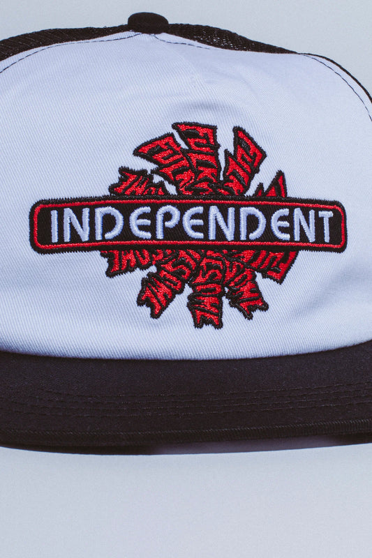 FA X Independent Spiral Logo Trucker - White/Black