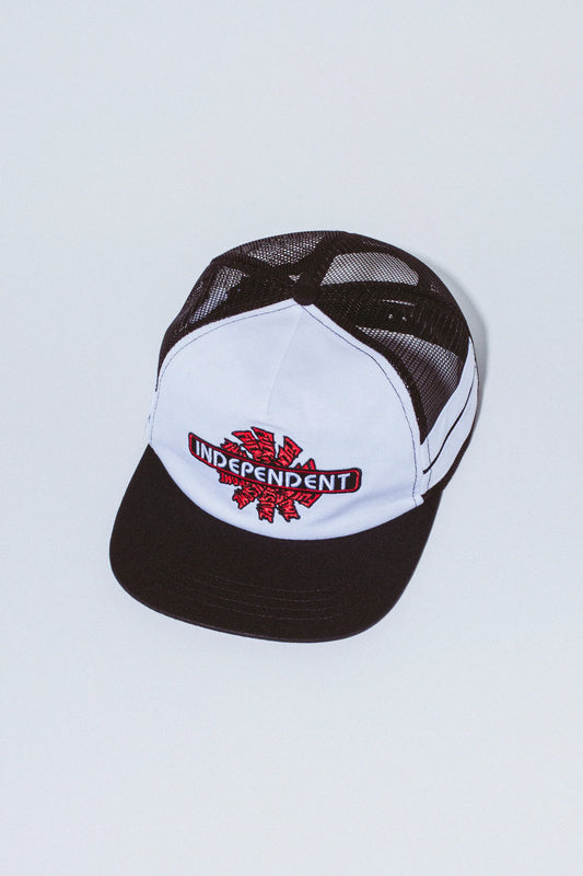 FA X Independent Spiral Logo Trucker - White/Black