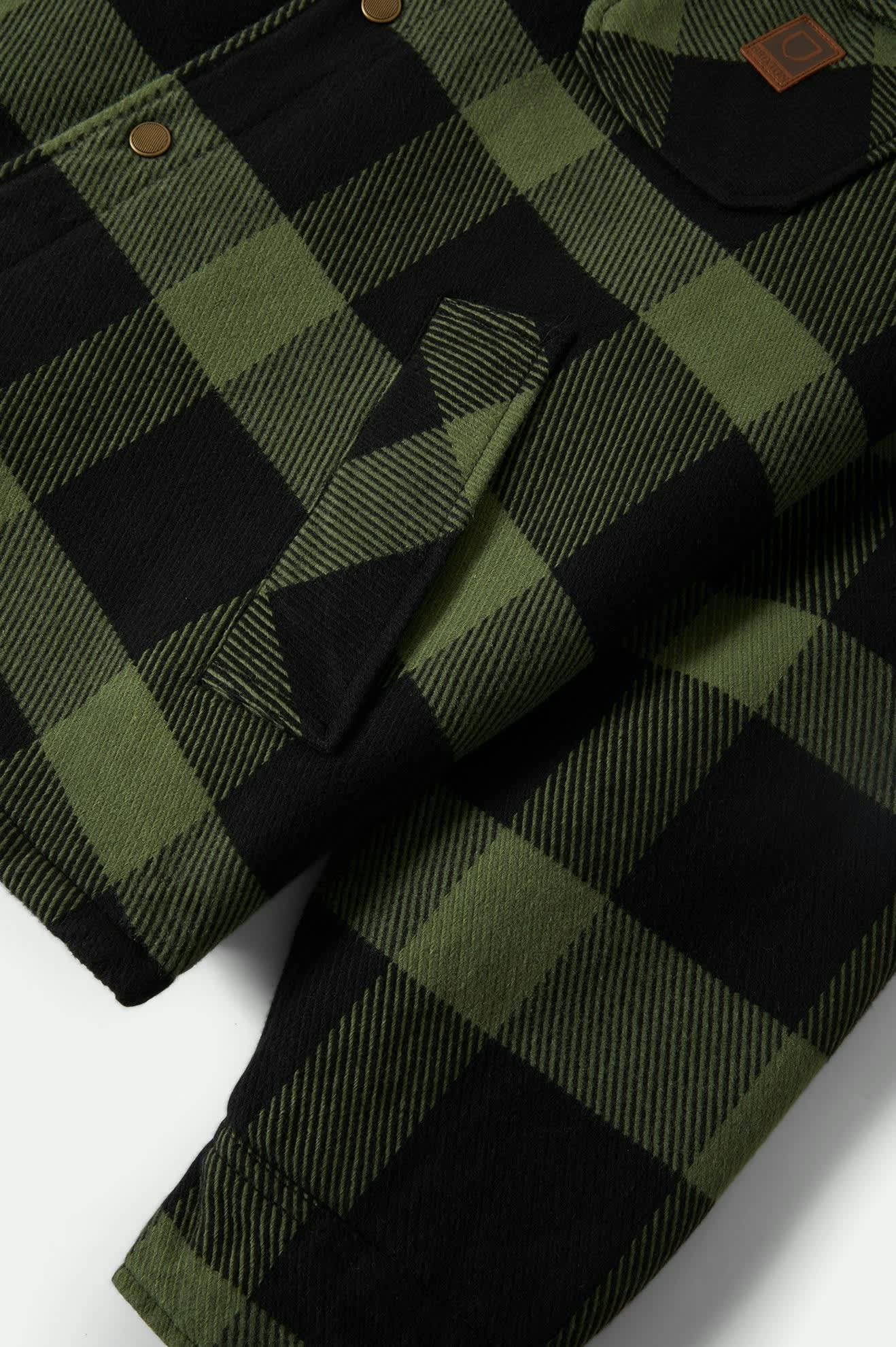 Brixton Durham Sherpa Lined Flannel Jacket - Wild Green – Surf