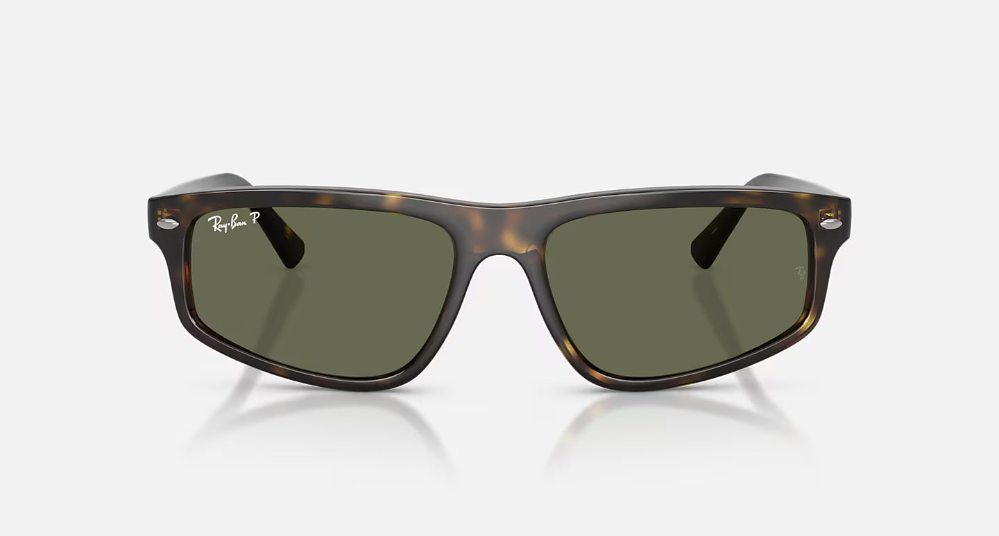 RB2225 Polished Havana w/ Green Polarized Lens