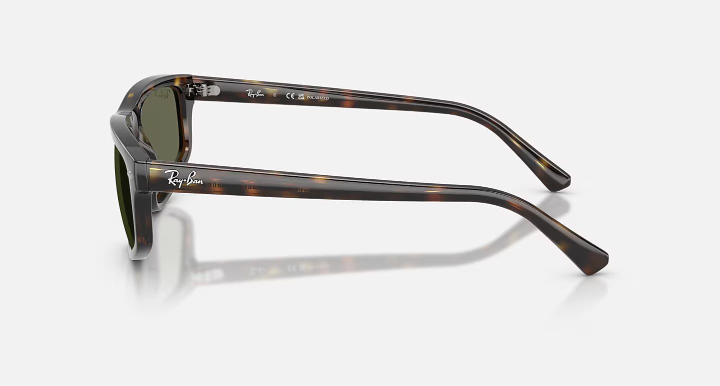RB2225 Polished Havana w/ Green Polarized Lens