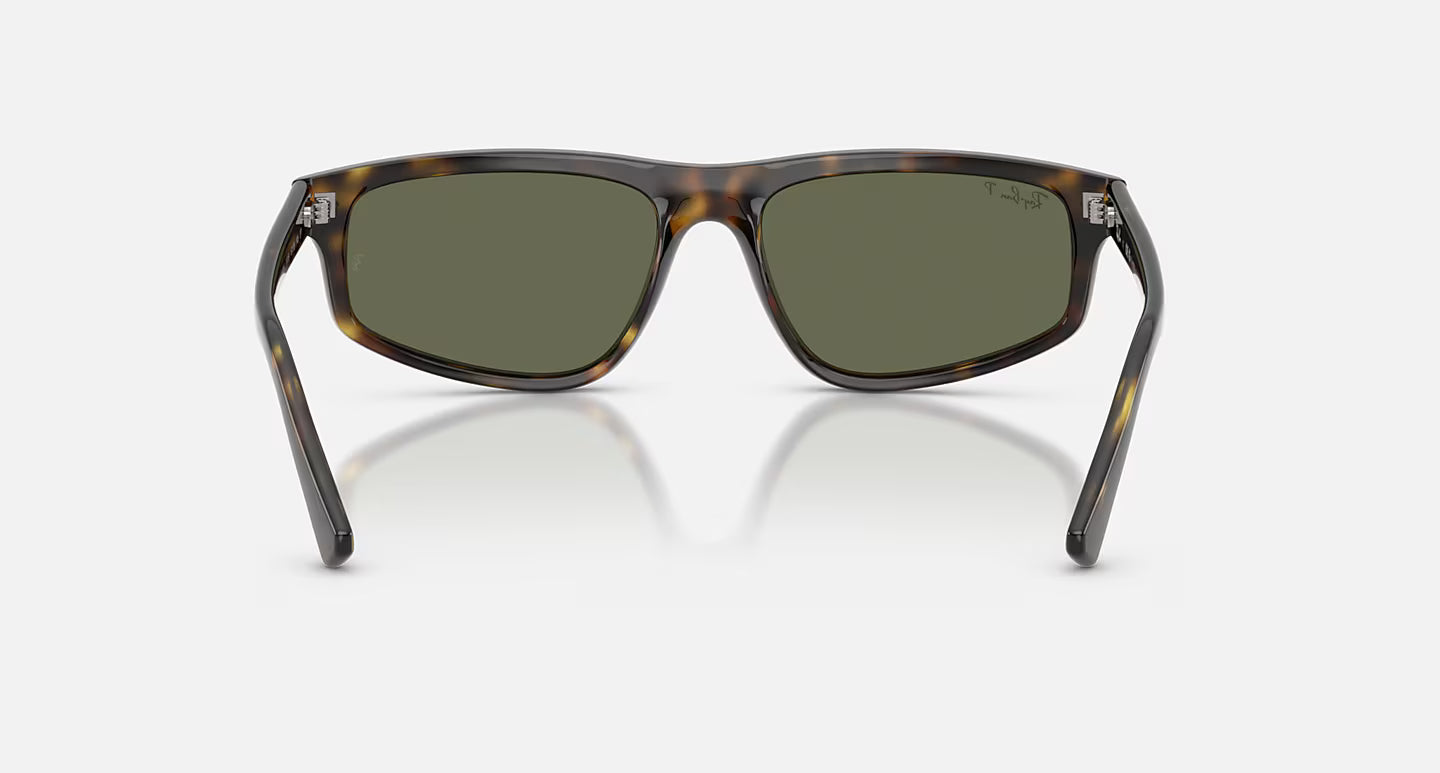 RB2225 Polished Havana w/ Green Polarized Lens
