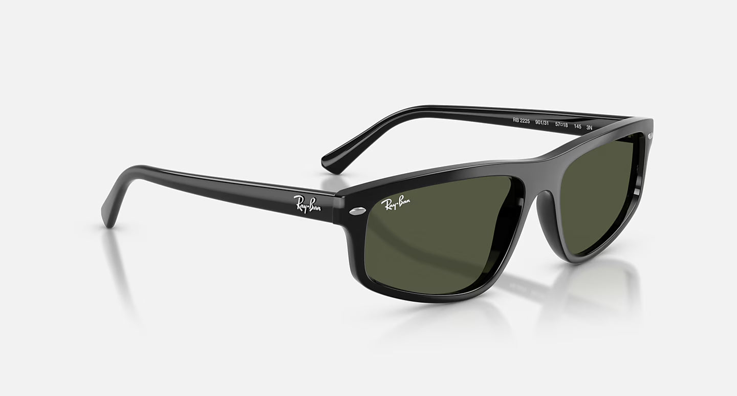 RB2225 Polished Black w/ Green Lens
