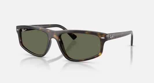 RB2225 Polished Havana w/ Green Polarized Lens