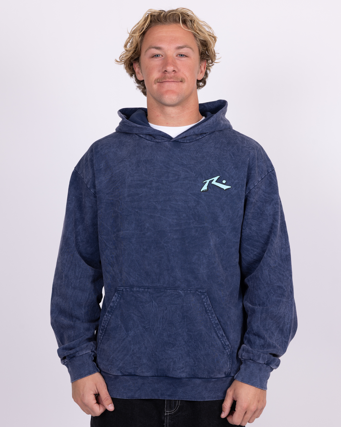 Rusty Zig Zag P/O Hoodie - Navy Acid