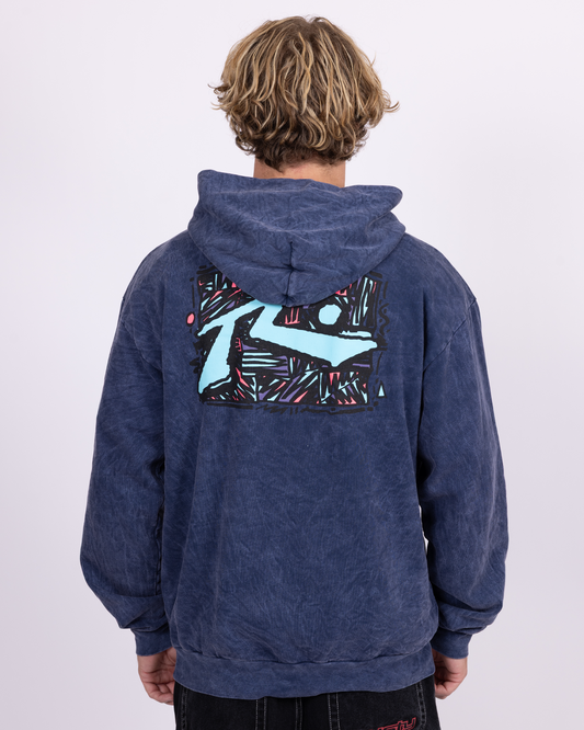 Rusty Zig Zag P/O Hoodie - Navy Acid