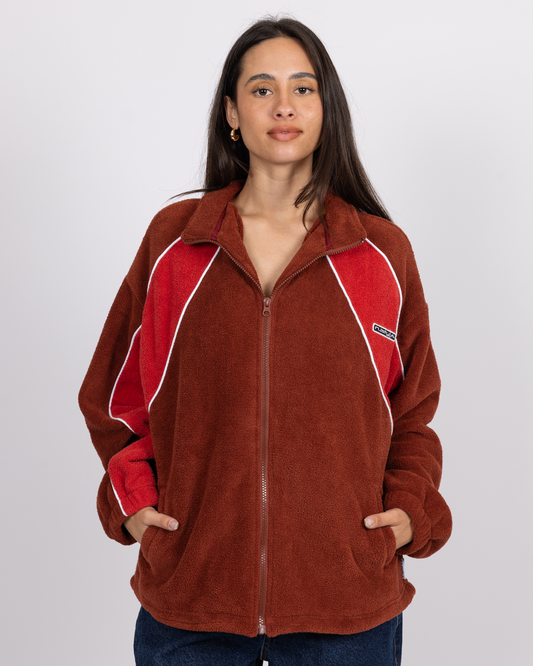 Two Tides Zip F/Z Sherpa Jacket - RED