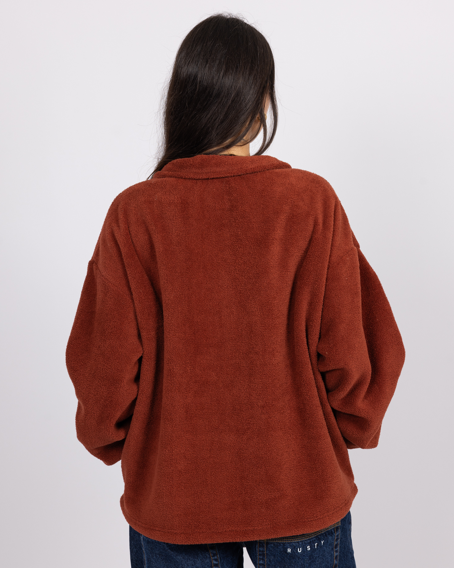 Two Tides Zip F/Z Sherpa Jacket - RED