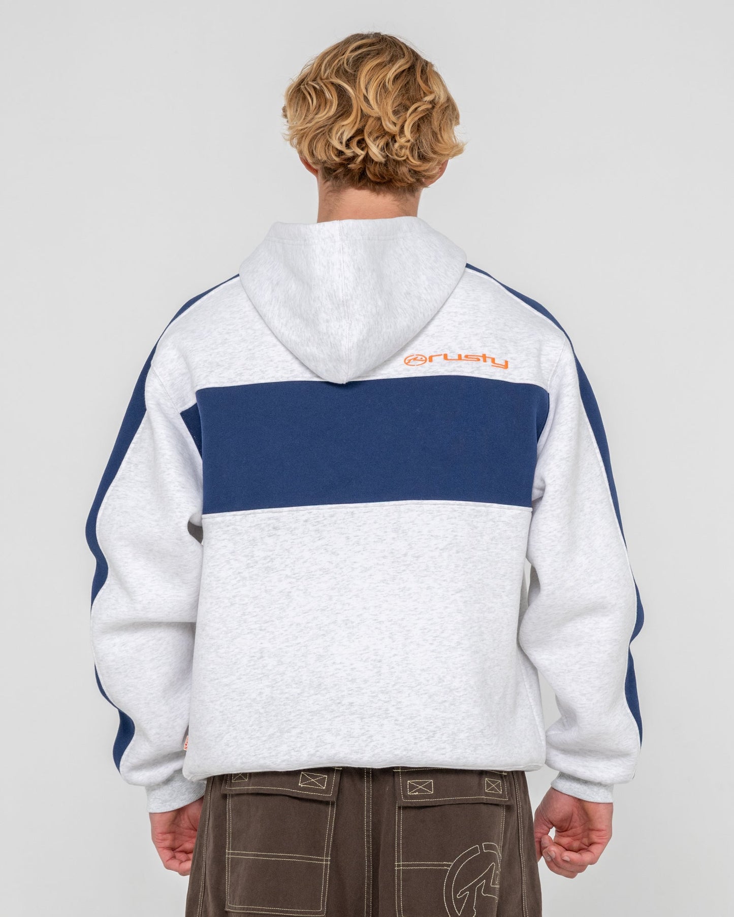 Rusty Kill Switch Hooded Fleece - Ecru Marble