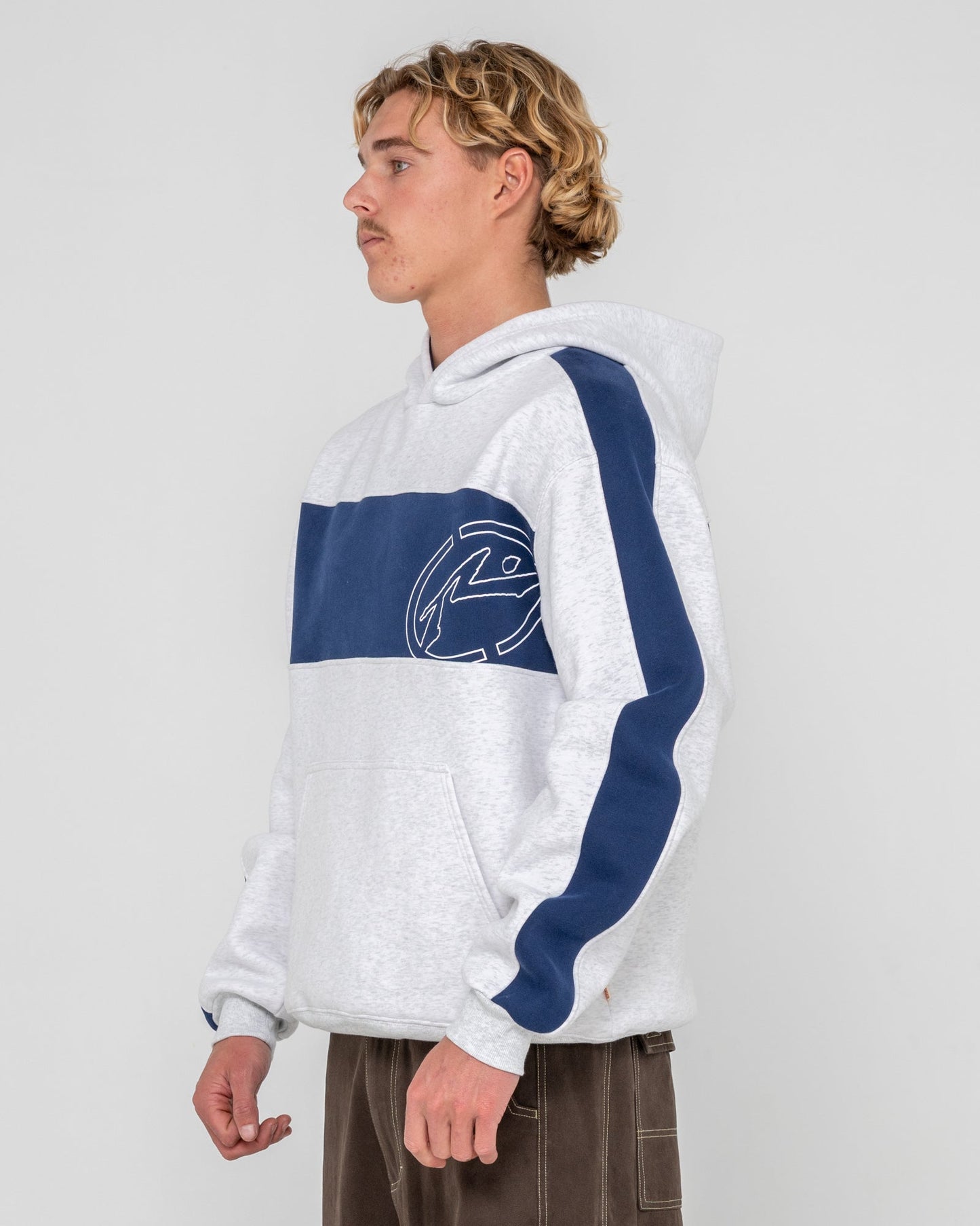 Rusty Kill Switch Hooded Fleece - Ecru Marble